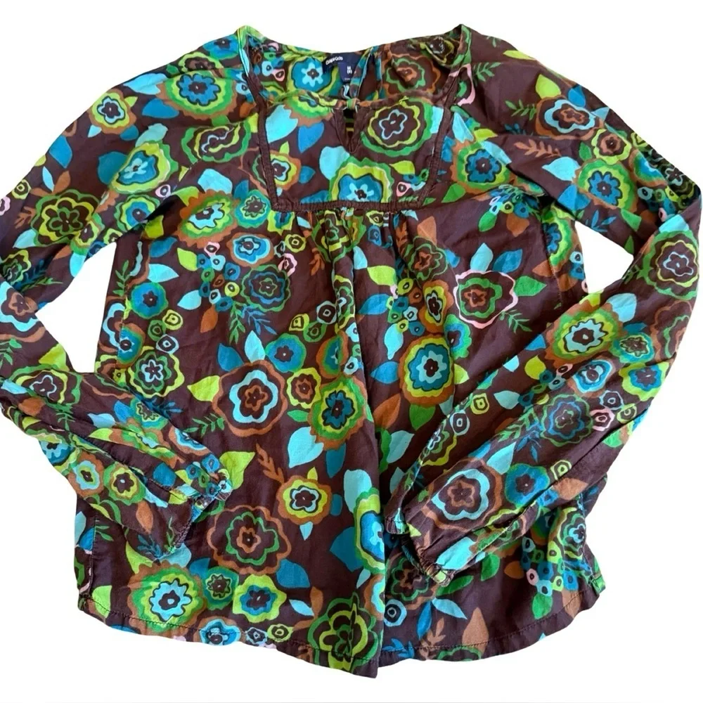 2 Girls Tops – Size 8, Floral & Stripes (Gap & Gymboree)